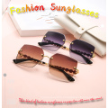 2020 new arrivals sun glasses women frameless trendy shades oem designer wholesale ocean color sun glasses women men 78192
